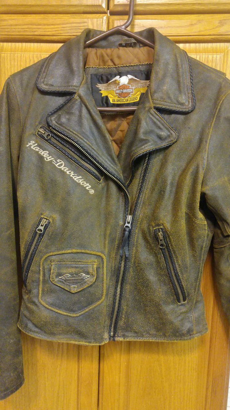 HARLEY DAVIDSON distressed vintage leather jacket
