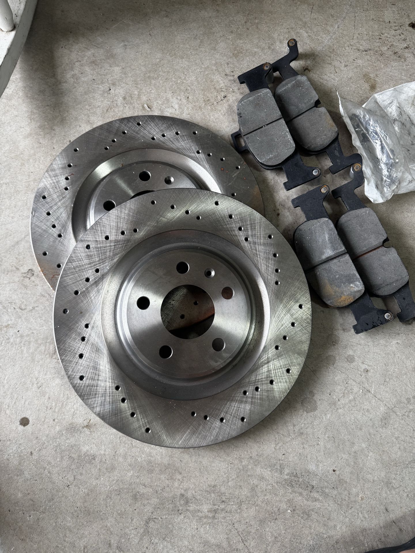 Drilled Brake Rotors + Pads for 2020 Audi A3 Quattro