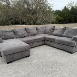 Dark Grey Sectional Couch 