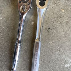Two Ratchet Craftsman USA. Two 1/2. And Other 3/8