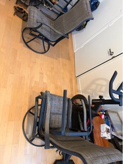 Patio chairs and side table