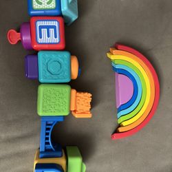 Toddler Magnet Blocks And Rainbow Puzzle 