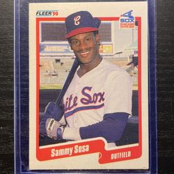 1990 Fleer Sammy Sosa Rookie Baseball Card #548