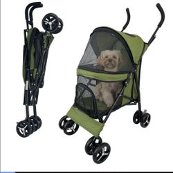Umbrella Shaped Lightweight 4 Wheel Dog Stroller for Medium Small Dogs, Portable Compact Pet Stroller with Breathable Mesh, Perfect for Travel,Jogging