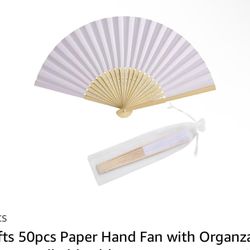 Wedding/party 50 Piece Paper Hand Fans