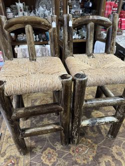 Two “Paul Bunyan” Style Tall Chairs