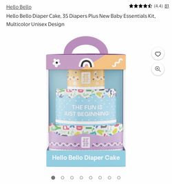 Hello bello baby shower diaper cake