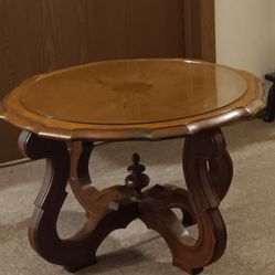 Round Western Vintage Coffee Inlaid Table QQ1980s 23" Round. Still Available!! Not Sold Yet!! 