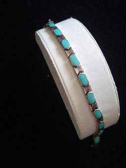 Vintage SS and turquoise bracelet