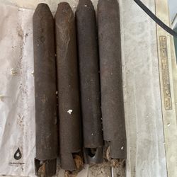 Iron Torpedo Weights From Windows, 1900s Cast Iron Heavy