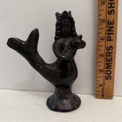 Mexican Black Pottery Mermaid 