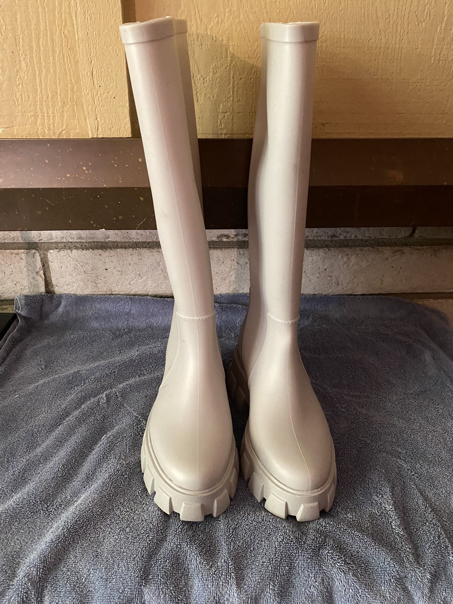 Asos Women’s Rubber Chunky Knee High Boot