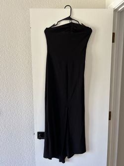 Tahari Size 6 Strapless Halter Black Maxi Dress - Elegant Evening Dress