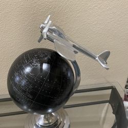 Air Plain on top of the Global of the World