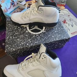 Jordan 5 Retro 'White Black' Size 13
