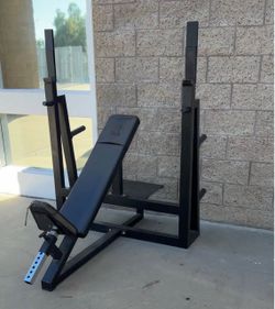 Incline bench press with spotting stepper (Commercial grade)