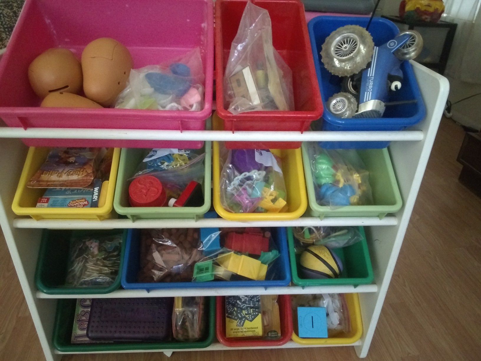 kids toy storage bin. TOYS INCLUDED!