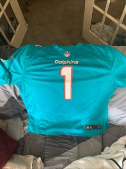 Nike Men's Miami Dolphins NFL Tua Tagovailoa #1 Orange Shirt Size XXL