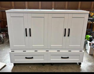 White Cabinet Bed
