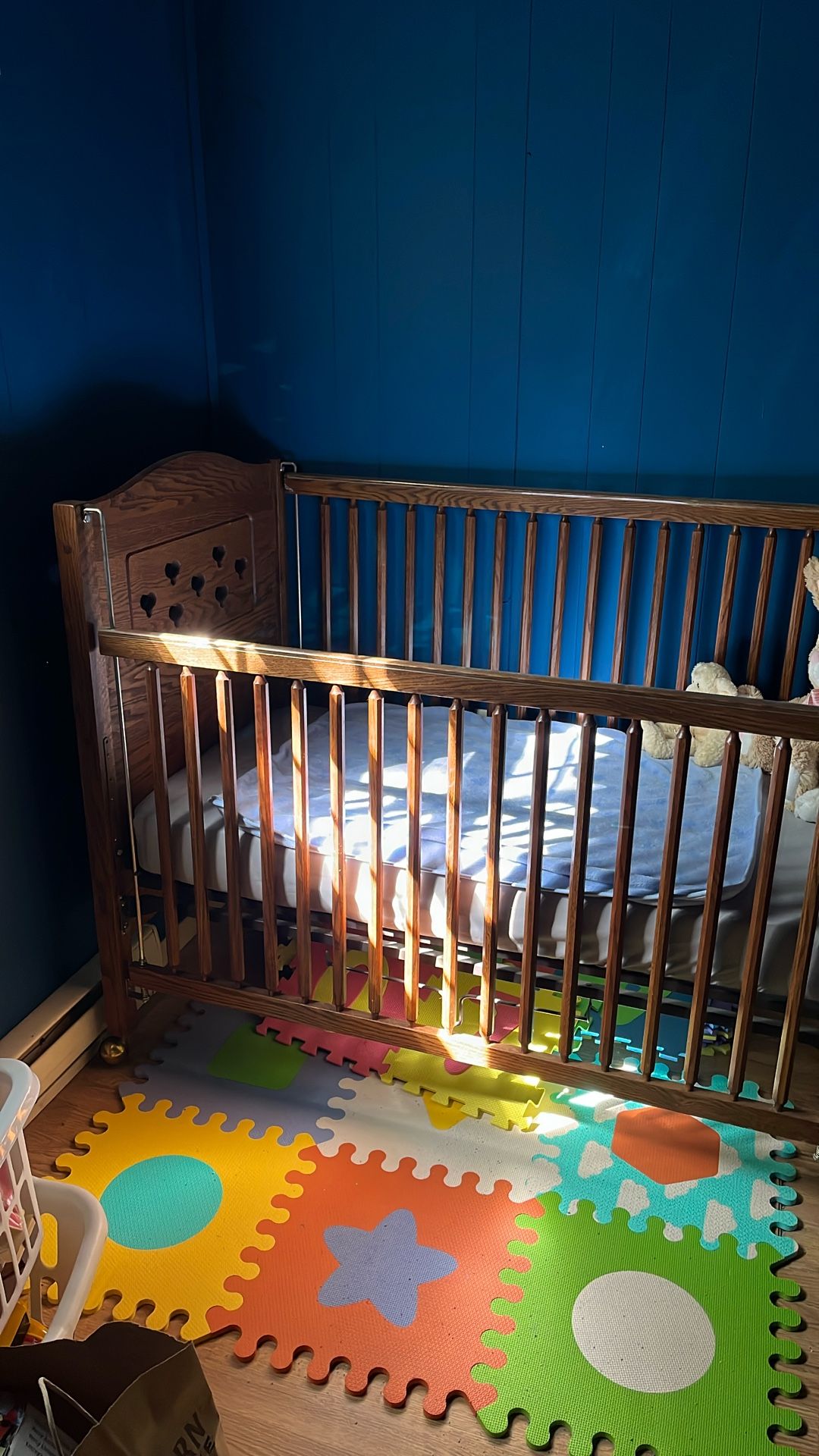 Solid Oak Handmade Crib