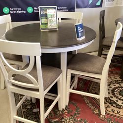 New 5 Pc Counter Height Dining Set Table + 4 Chairs 🪑 Free Delivery 