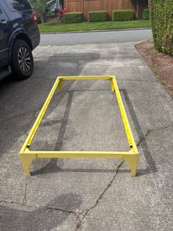 Yellow twin bed frame