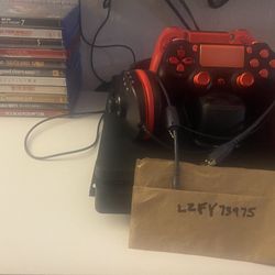 PS4 Slim  Bundle Excellent Condition With 11 Games,   2 Headsets, Wireless Charger,  2 Controllers Etc.