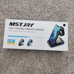 MSTJRY Wireless Charging Station, 3 in 1 Wireless. (BLACK)