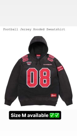 Supreme SS26’ week 18 Football Jersey Hooded Sweatshirt Black size M