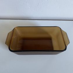 Vintage Amber Glass Loaf Pan