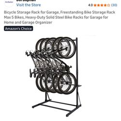BICYCLE STORAGE RACK FOR GARAGE FREE STANDING BIKE STORAGE RACK