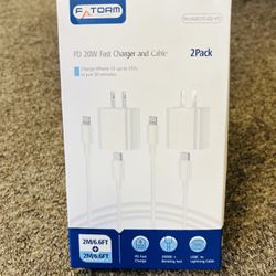 2Pack iPhone 12/13/14 Apple Fast Charger