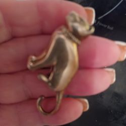 Sterling Silver Cat Brooch