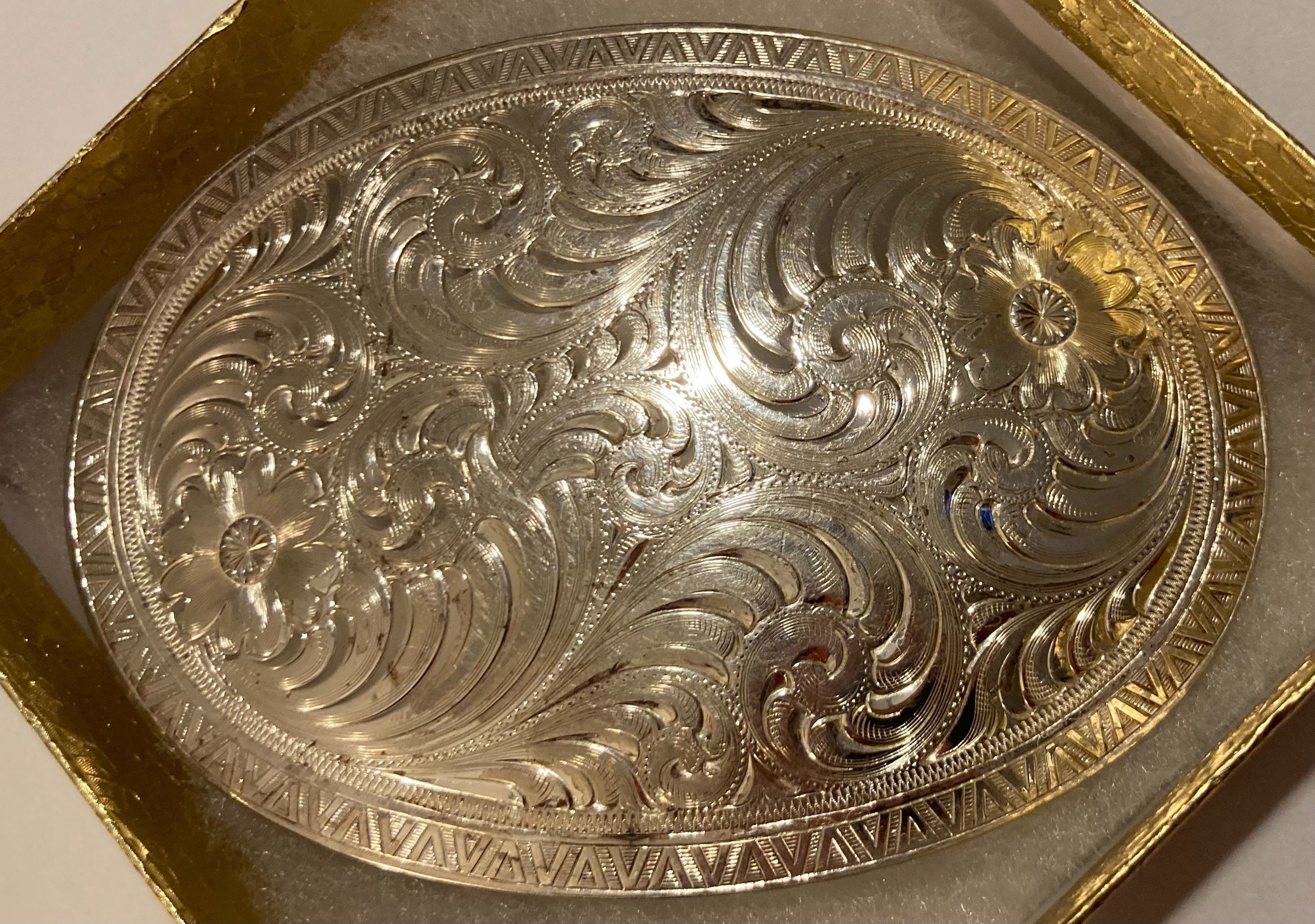 Vintage Metal Belt Buckle, Montana Silversmiths, Nice Design, 3 3/4" x 2 3/4", Western Wear, Quality, Heavy Duty, Cowboy, Made in USA, Fashion, Belts,