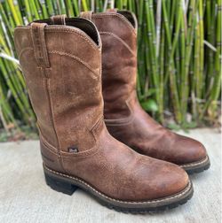 Justin Drywall Soft Toe Waterproof Work Boots..Sz 9D Men’s..Located west roseville..