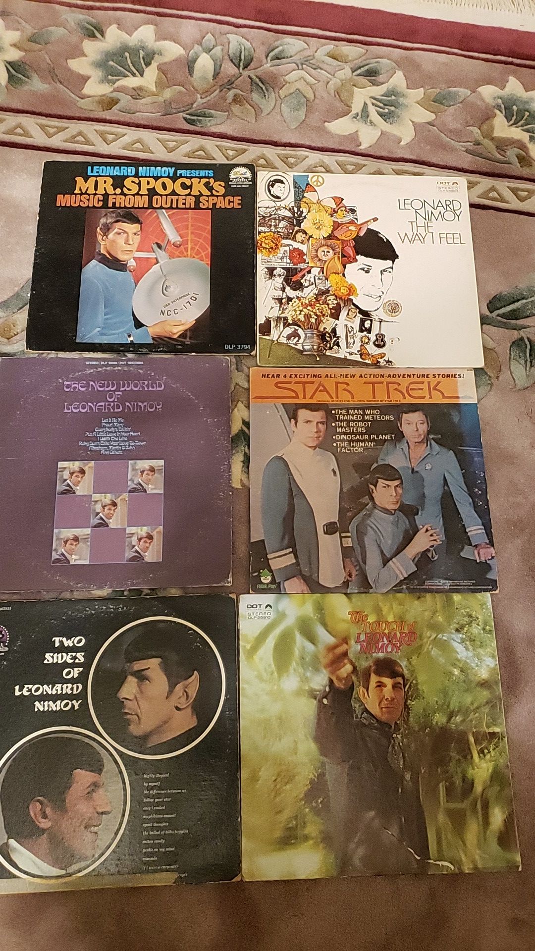 VINTAGE LEONARD NIMOY/STAR TREK RECORD ALBUMS