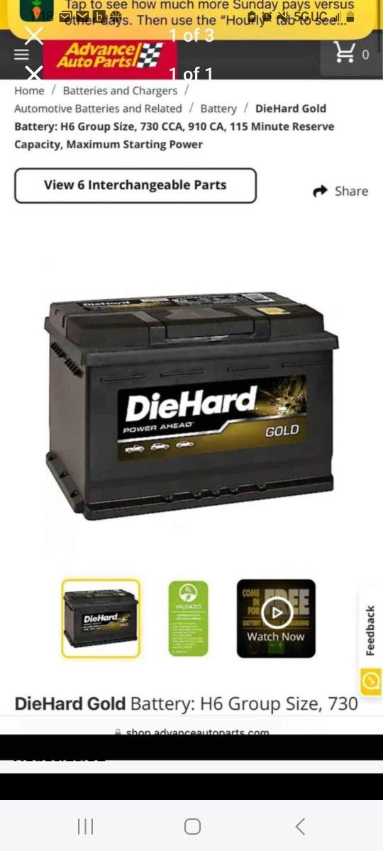 DieHard GOLD Battery 
