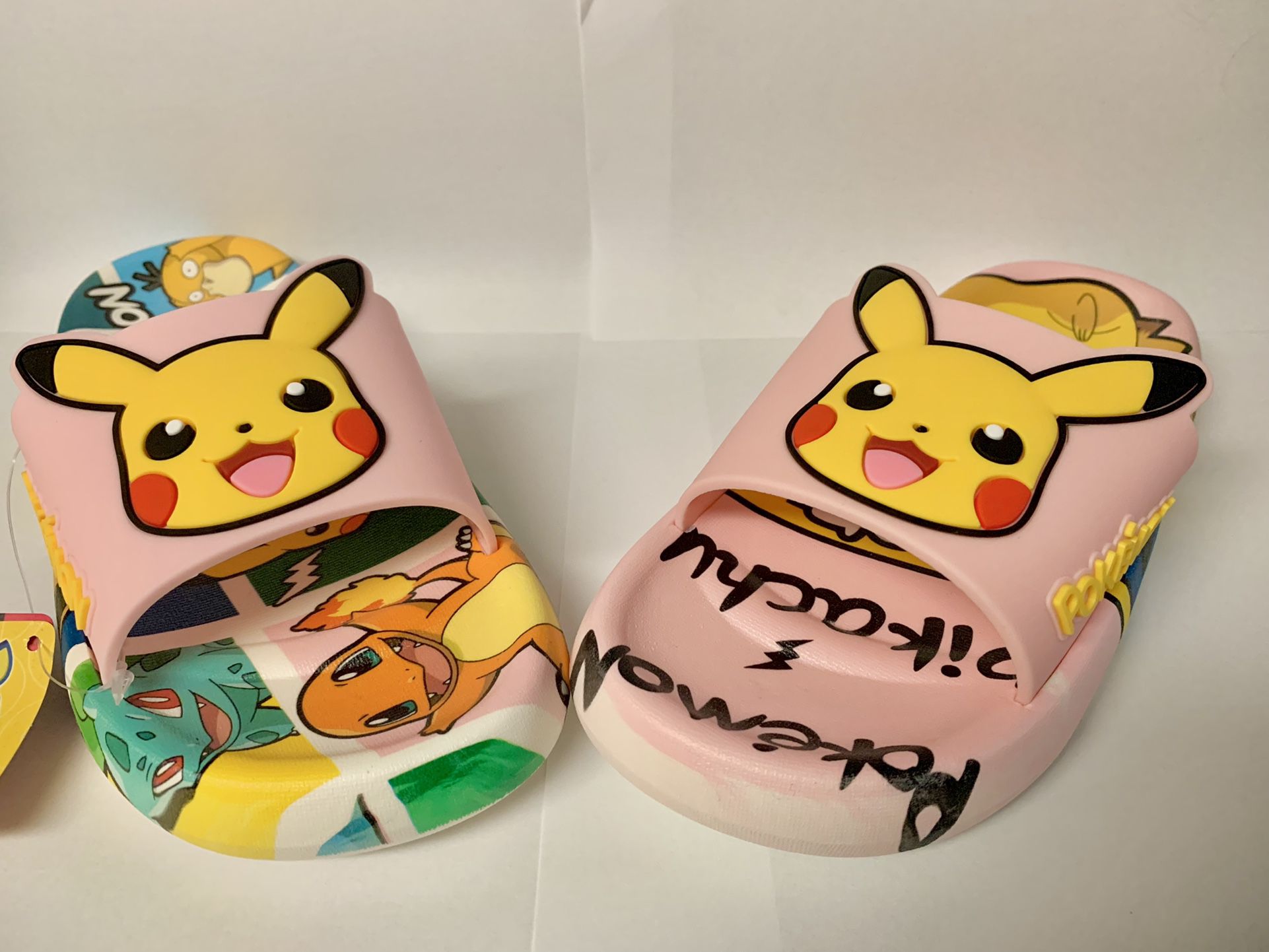 Girls Pokemon Pikachu Slides/Sandals (Size 1.5)