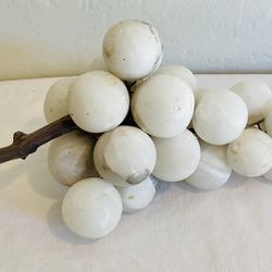 Vintage 13.5” Grapes Marble Alabaster Stone Grape Cluster Mid Century Modern MCM** Thumbnail