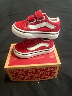 Vans Old Skool Toddler Sneakers Red White