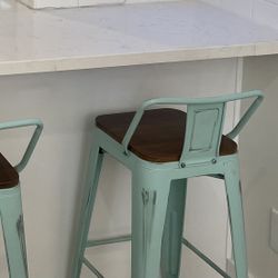 Metal Barstools - Set of 4
