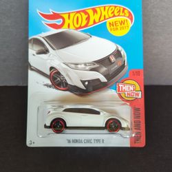 Hot Wheels Then And Now White '16 Honda Civic Type R