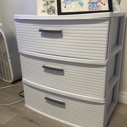 3 drawer plastic dresser