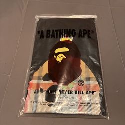 Bape Shirt Burberry Black (ORIGINAL PACKAGE)