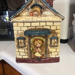 Vintage 1970S Cottage Style Hansel And Gretel Cookie Jar