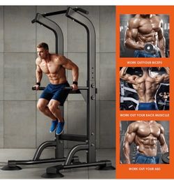 New in a box pull up and dip bar
