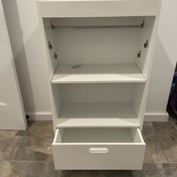 Rolling Student And Teacher Cart White Wooden Cart