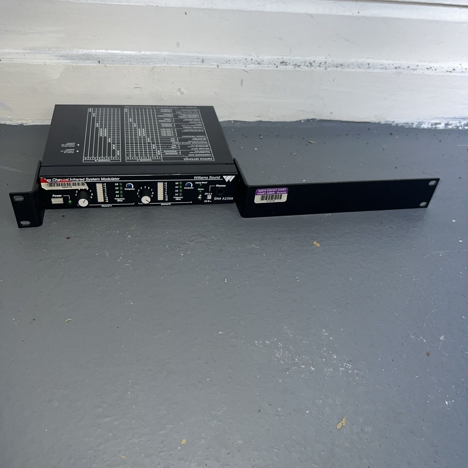 Williams Sound MOD 232 R Infrared Modulator Two Channel #682G