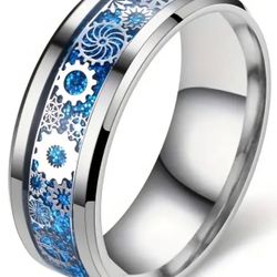 Stainless Steel Ring - Durable, Edgy Gear design NEW size 11 men's ring