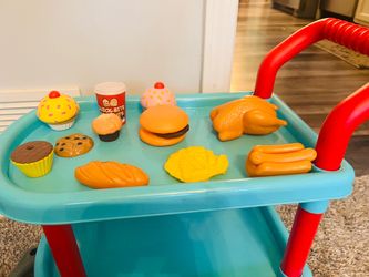 Kids play  Food cart with food
